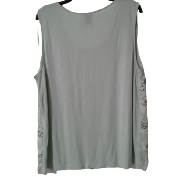 Ann Taylor Mint Green Floral Tank Blouse - Picture 2 of 2